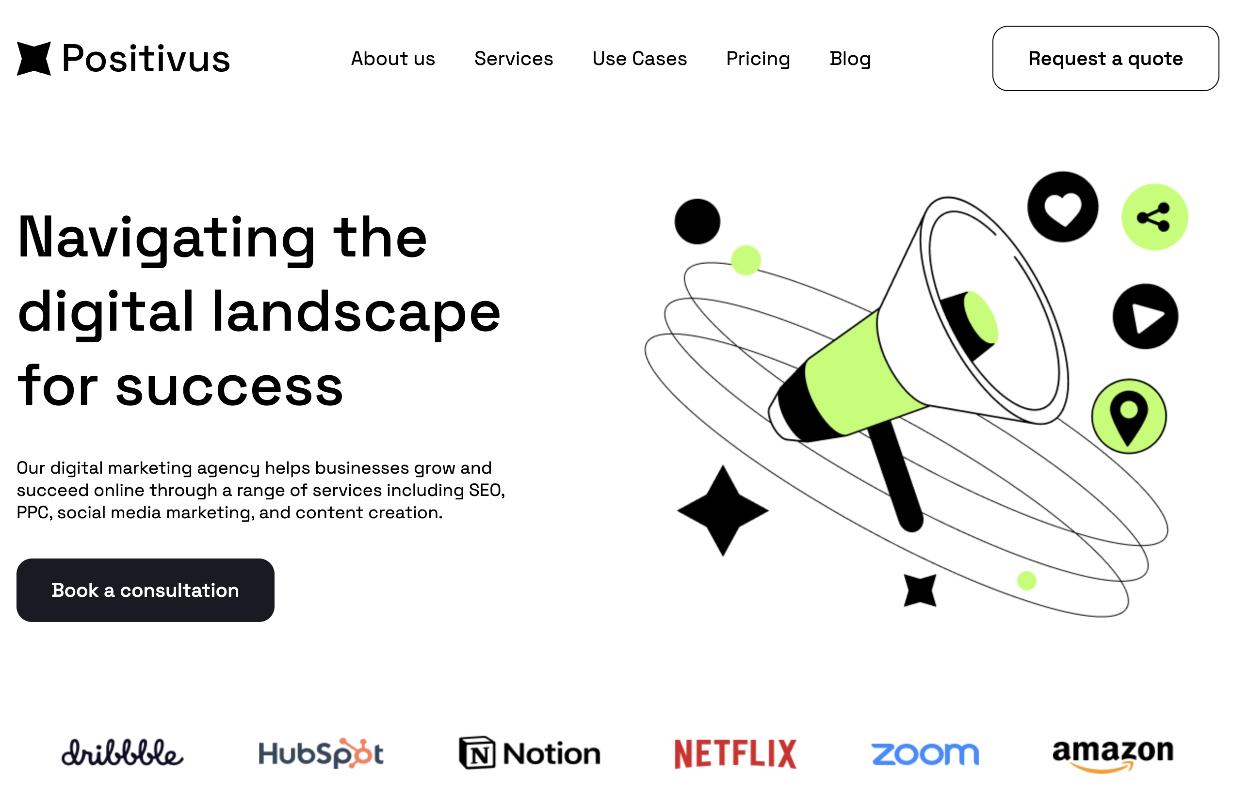 image of positivus website